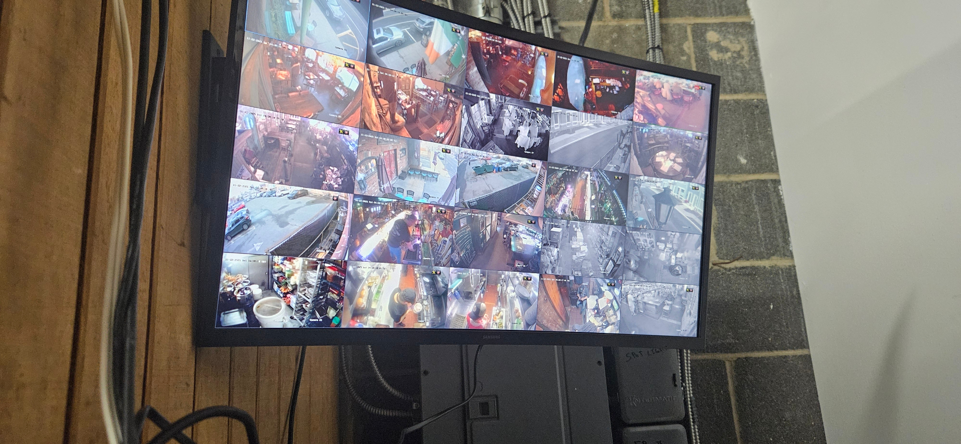 Multi-camera NVR surveillance monitor install