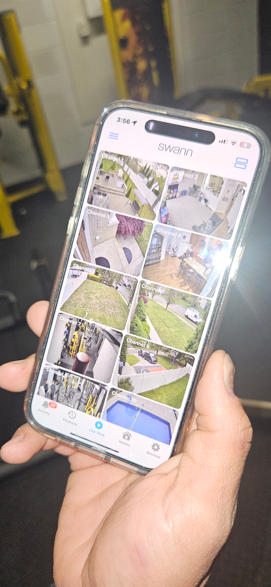 Mobile security camera app live view